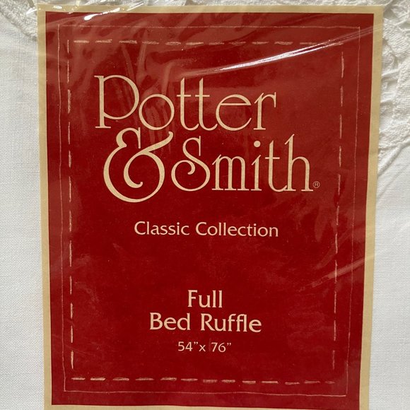 Potter & Smith Classic Collection Battenburg Full Bed Ruffle 56" x 76" - Picture 2 of 4